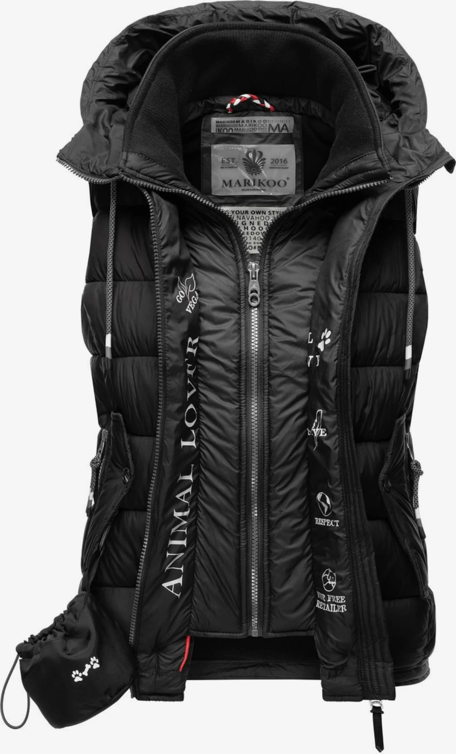 Marikoo Vestes Sans Manches Gilet Taisaa Femme Noir 5 Marikoo Vestes Sans Manches Gilet Taisaa Femme Noir – Image 5