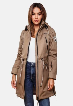 Marikoo Parkas Parka Mi-saison Femme Beige Foncé -Marikoo 0319de1b77ded218a65596d7b8e44fd9 scaled