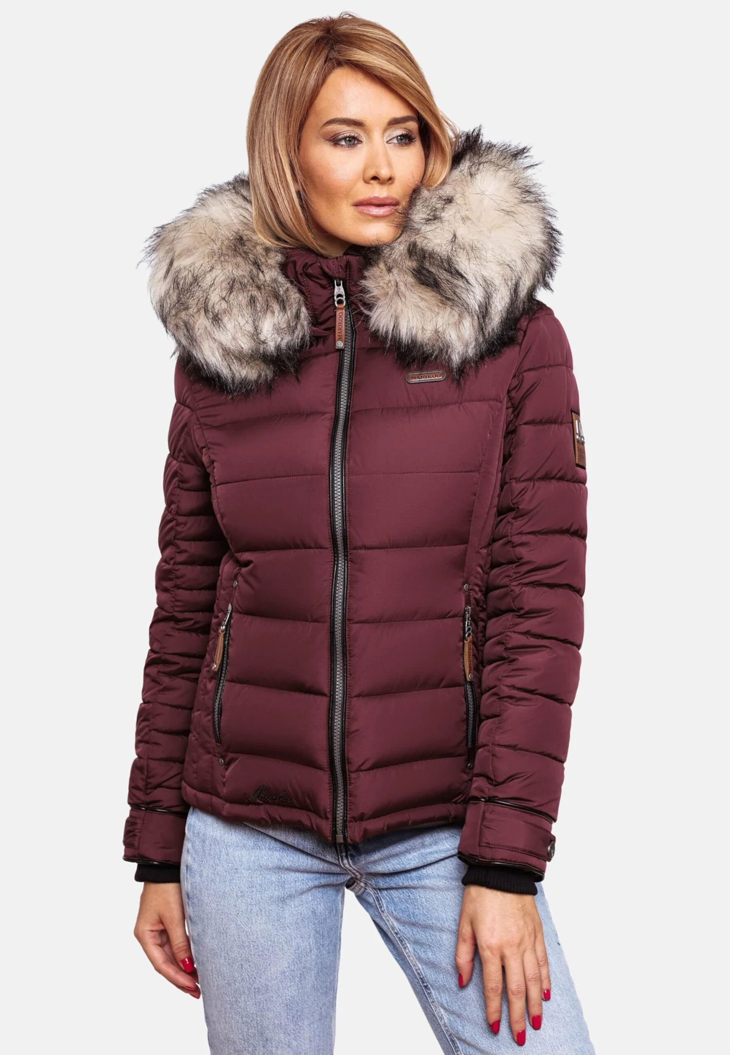 Marikoo Vestes Dhiver Veste D’hiver Lerikaa Femme Bordeaux 6 Marikoo Vestes Dhiver Veste D’hiver Lerikaa Femme Bordeaux – Image 6