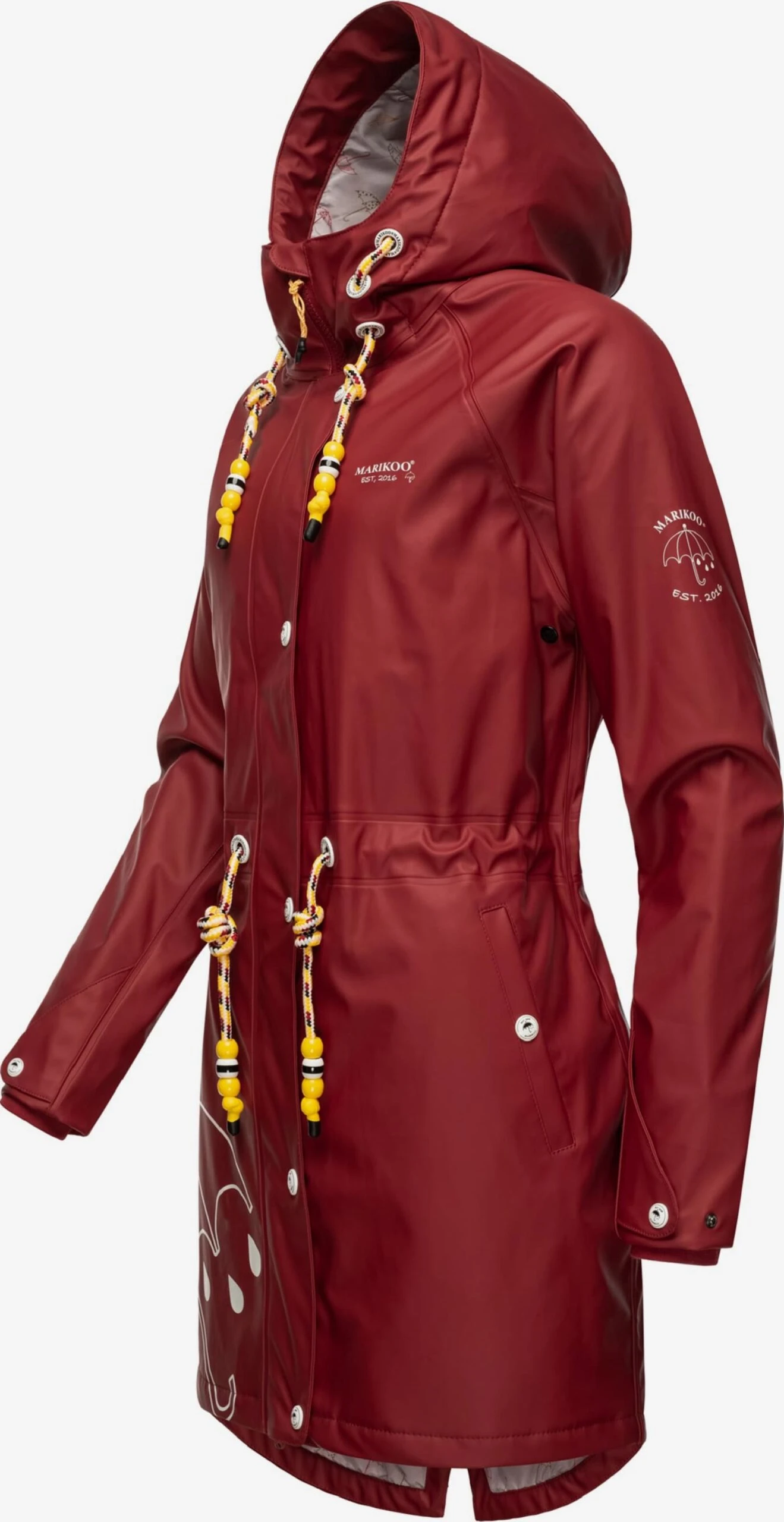 Marikoo Manteaux De Pluie Manteau Fonctionnel Femme Rouge 2 Marikoo Manteaux De Pluie Manteau Fonctionnel Femme Rouge – Image 2