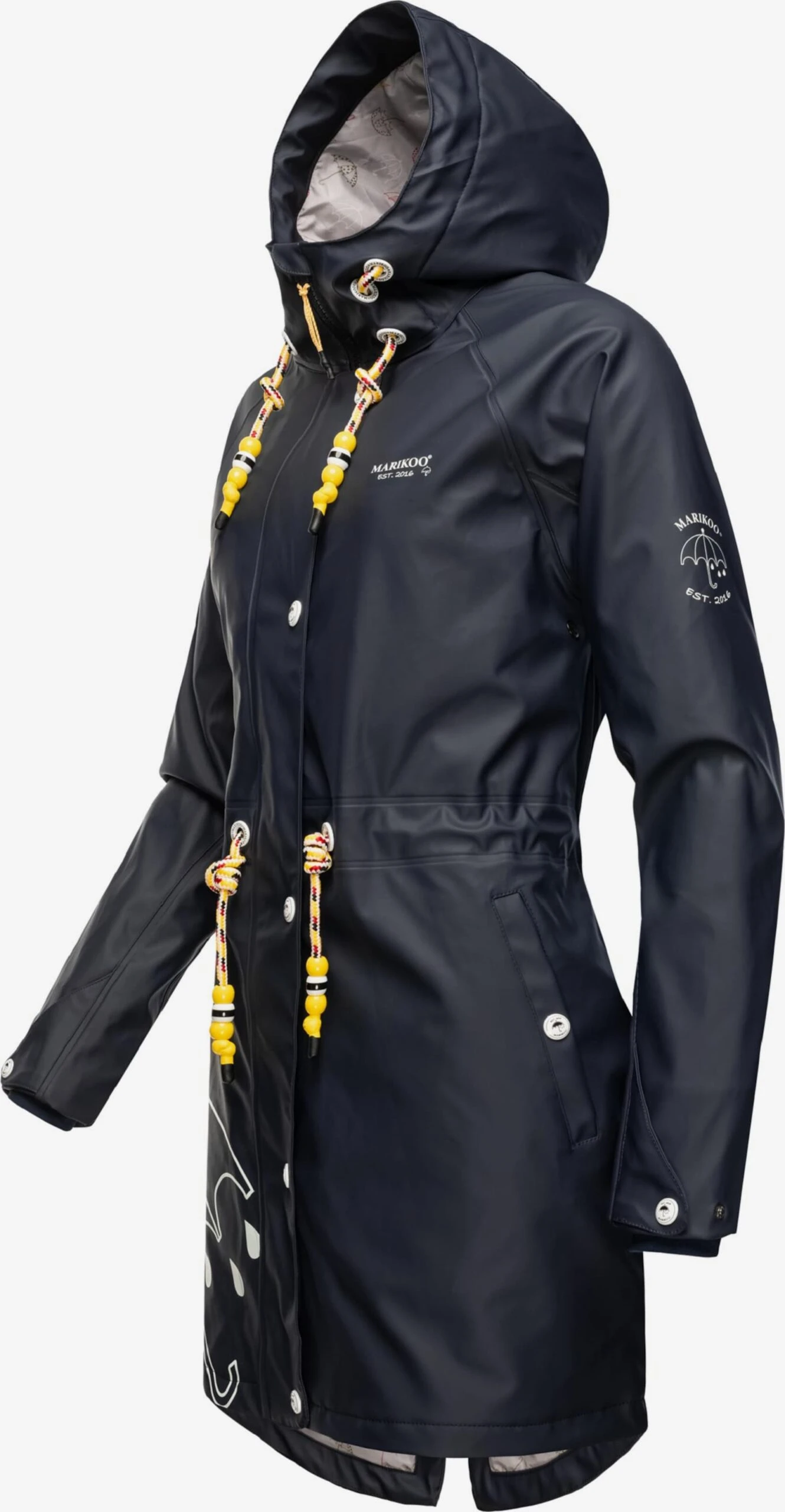 Marikoo Manteaux De Pluie Manteau Fonctionnel Femme Bleu Marine 2 Marikoo Manteaux De Pluie Manteau Fonctionnel Femme Bleu Marine – Image 2