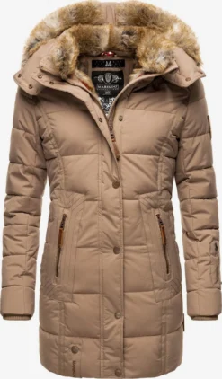 Marikoo Manteaux Courts Manteau D’hiver Femme Marron