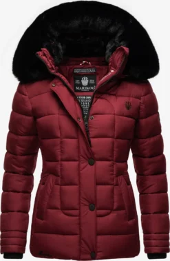 Marikoo Vestes Dhiver Veste D’hiver Qesraa Femme Rouge Cerise
