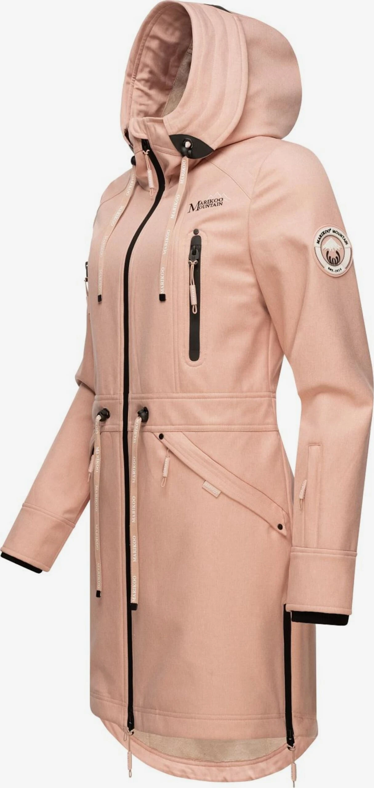 Marikoo Parkas Parka Mi-saison Femme Rose 2 Marikoo Parkas Parka Mi-saison Femme Rose – Image 2