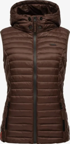 Marikoo Vestes Sans Manches Gilet Hasenpfote Femme Chocolat