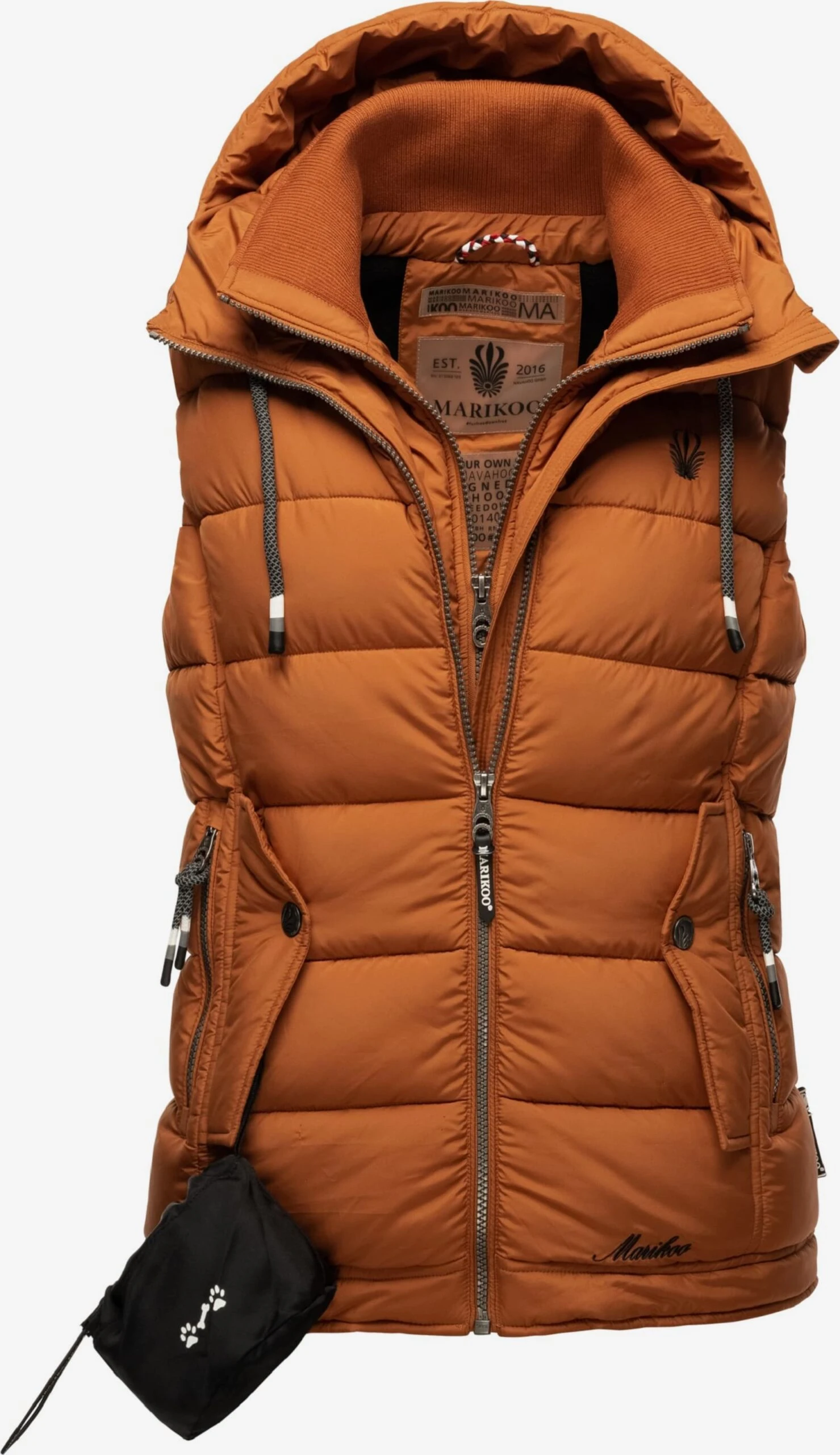 Marikoo Vestes Sans Manches Gilet Taisaa Femme Caramel 2 Marikoo Vestes Sans Manches Gilet Taisaa Femme Caramel – Image 2