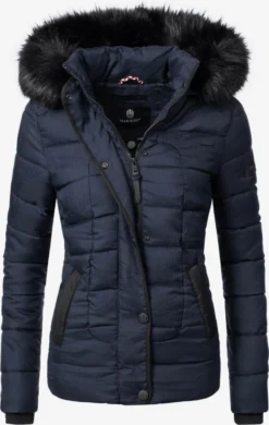 Marikoo Vestes Dhiver Veste D’hiver Unique Femme Bleu Nuit