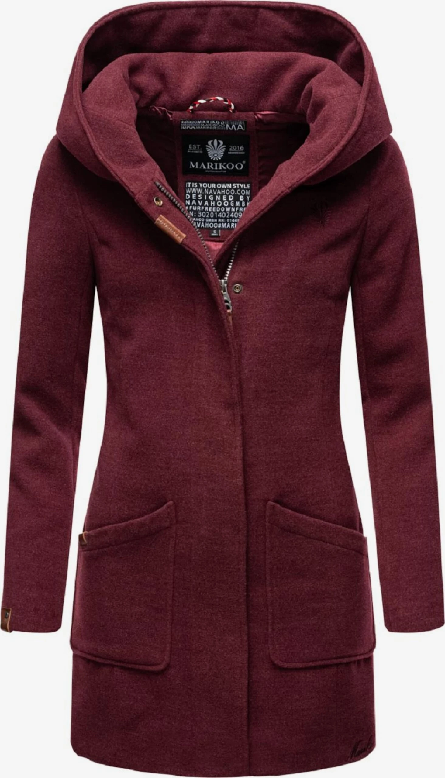 Marikoo Manteaux Dhiver Manteau D’hiver Maikoo Femme Bordeaux 1 Marikoo Manteaux Dhiver Manteau D’hiver Maikoo Femme Bordeaux