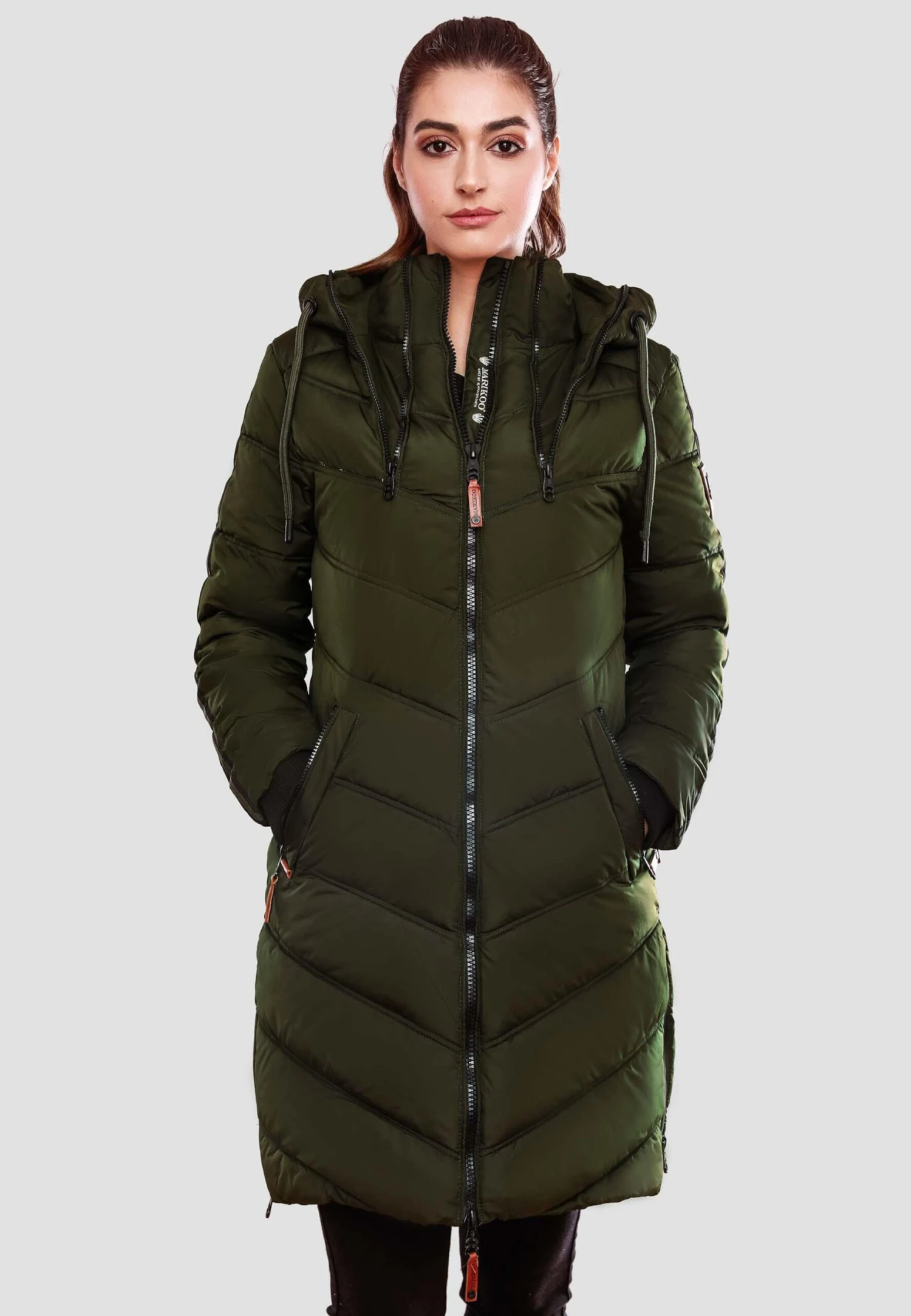 Marikoo Manteaux Dhiver Manteau D’hiver Armasa Femme Kaki 4 Marikoo Manteaux Dhiver Manteau D’hiver Armasa Femme Kaki – Image 4