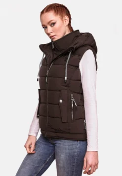 Marikoo Vestes Sans Manches Gilet Taisaa Femme Brun Foncé -Marikoo 10edc9c49f19d6645e64abcb3f432bd9 scaled