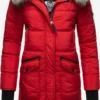 Marikoo Manteaux Dhiver Manteau D’hiver Chaskaa Femme Rouge