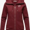 Marikoo Sweats Zippés Veste De Survêtement Setsunaa Femme Bordeaux