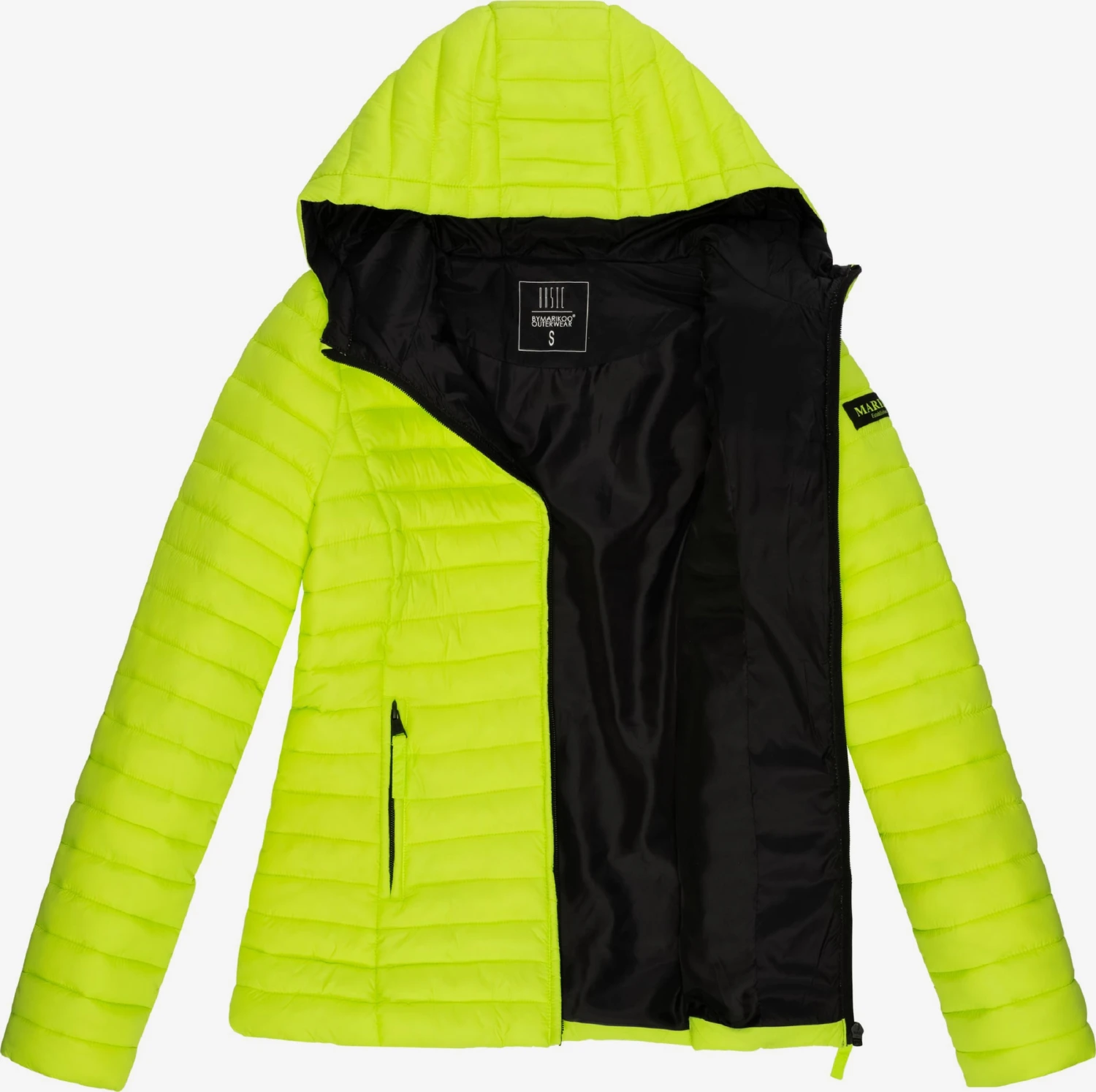 Marikoo Vestes De Mi-saison Veste Mi-saison Asraa Femme Vert Fluo 4 Marikoo Vestes De Mi-saison Veste Mi-saison Asraa Femme Vert Fluo – Image 4