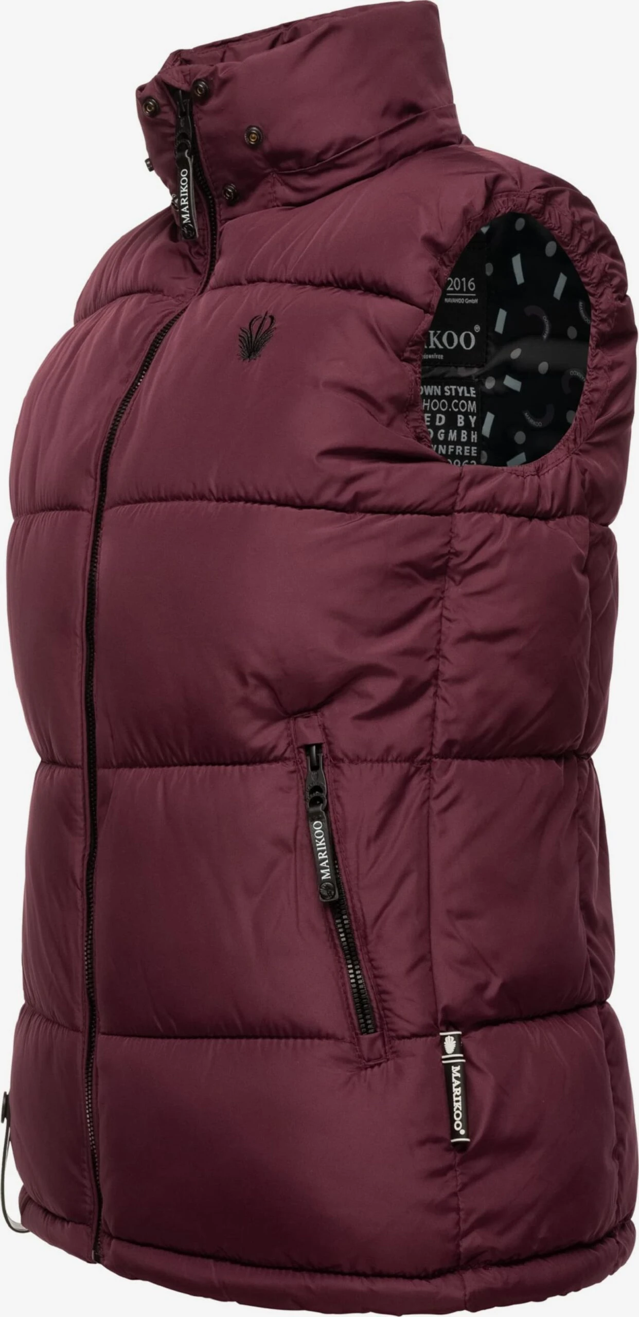 Marikoo Vestes Sans Manches Gilet Eisflöckchen Femme Bordeaux 2 Marikoo Vestes Sans Manches Gilet Eisflöckchen Femme Bordeaux – Image 2