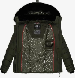 Marikoo Vestes Dhiver Veste D’hiver Qesraa Femme Kaki -Marikoo 1cf39076b96385355bc176b874869aed