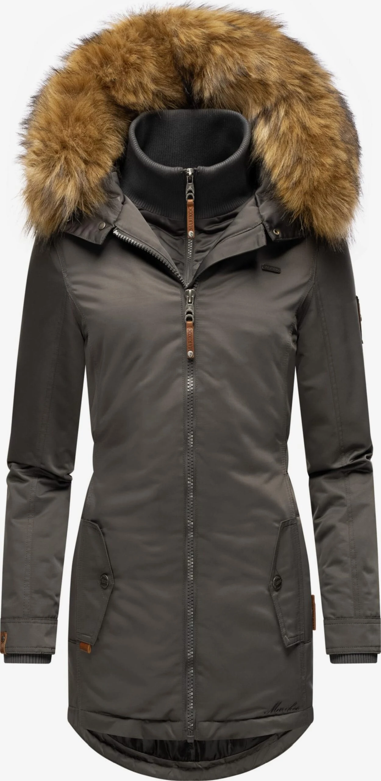 Marikoo Manteaux Dhiver Manteau D’hiver Sanakoo Femme Gris Foncé 1 Marikoo Manteaux Dhiver Manteau D’hiver Sanakoo Femme Gris Foncé