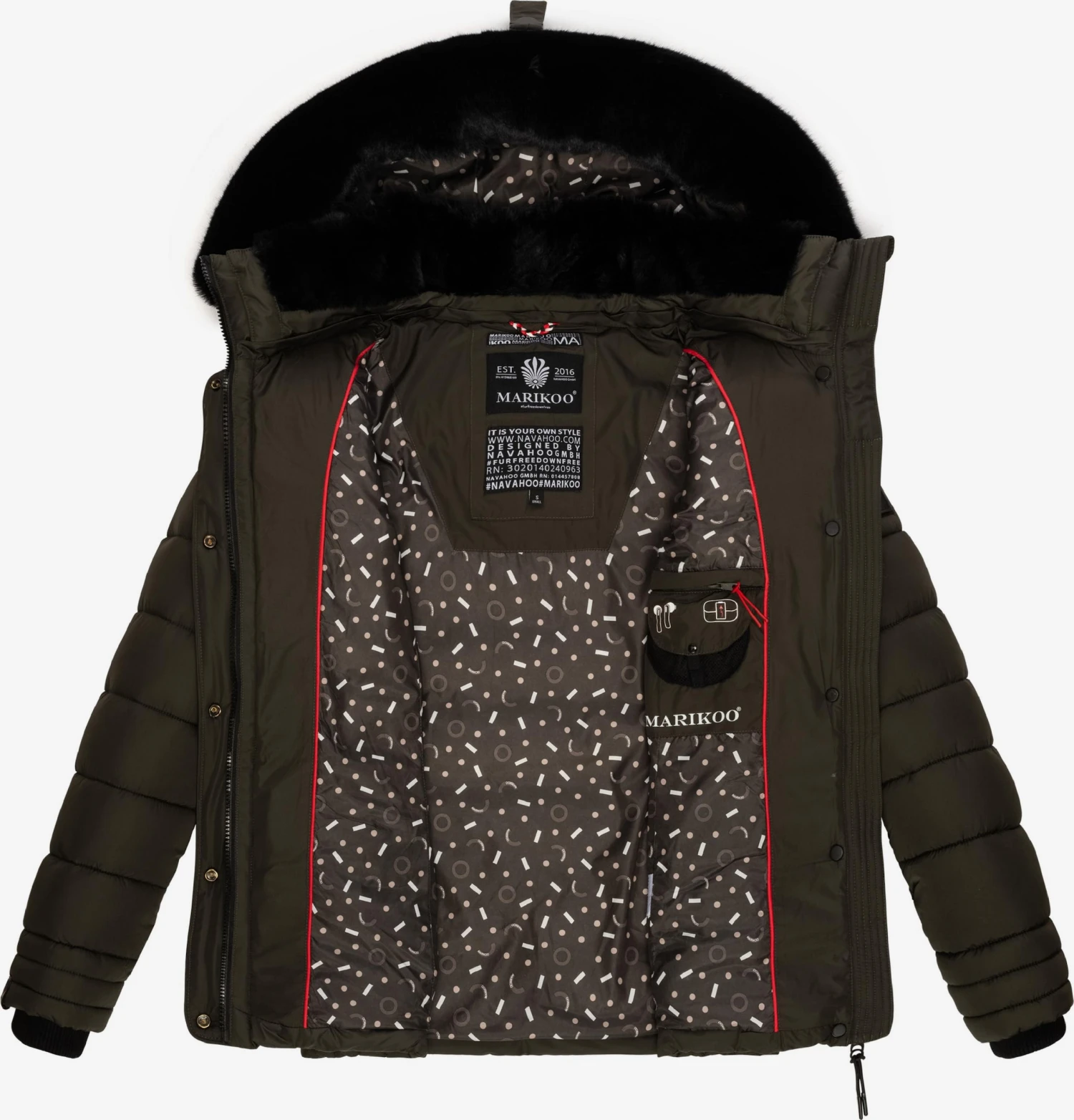 Marikoo Vestes Dhiver Veste D’hiver Qesraa Femme Anthracite 6 Marikoo Vestes Dhiver Veste D’hiver Qesraa Femme Anthracite – Image 6