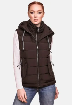 Marikoo Vestes Sans Manches Gilet Taisaa Femme Brun Foncé -Marikoo 230e22271f7a786f62e68d94c963b7c3 scaled