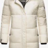 Marikoo Manteaux Dhiver Manteau D’hiver Femme Blanc