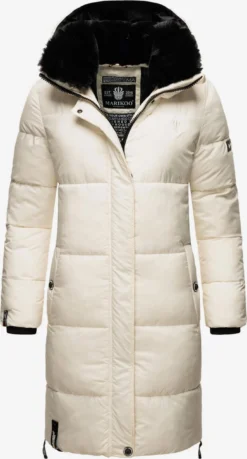 Marikoo Manteaux Dhiver Manteau D’hiver Femme Blanc