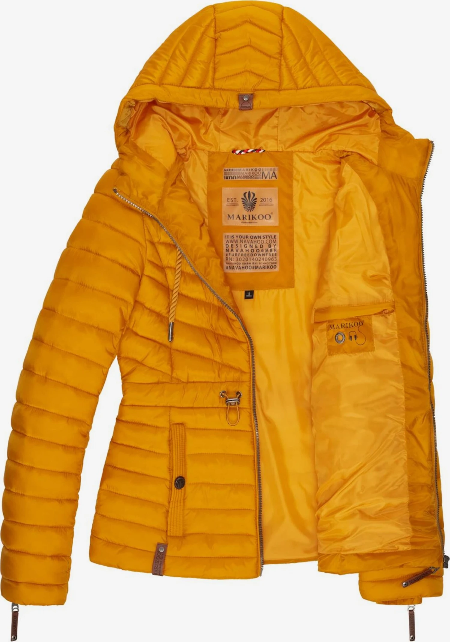 Marikoo Vestes De Mi-saison Veste Mi-saison Aniyaa Femme Jaune Dor 4 Marikoo Vestes De Mi-saison Veste Mi-saison Aniyaa Femme Jaune Dor – Image 4