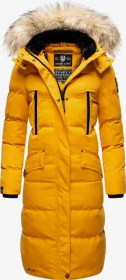 Marikoo Manteaux Dhiver Manteau D’hiver Schneesternchen Femme Jaune