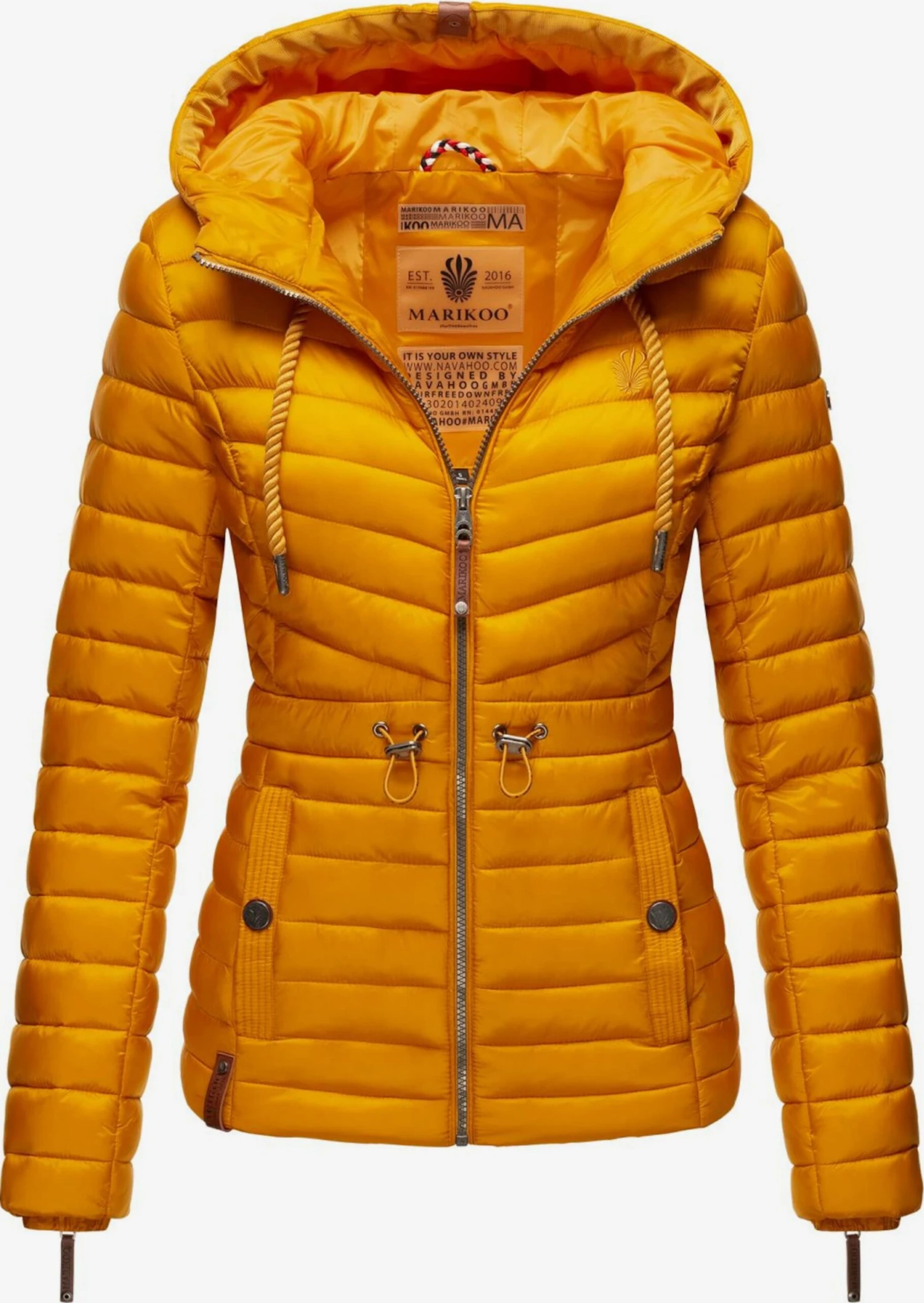 Marikoo Vestes De Mi-saison Veste Mi-saison Aniyaa Femme Jaune Dor 3 Marikoo Vestes De Mi-saison Veste Mi-saison Aniyaa Femme Jaune Dor – Image 3