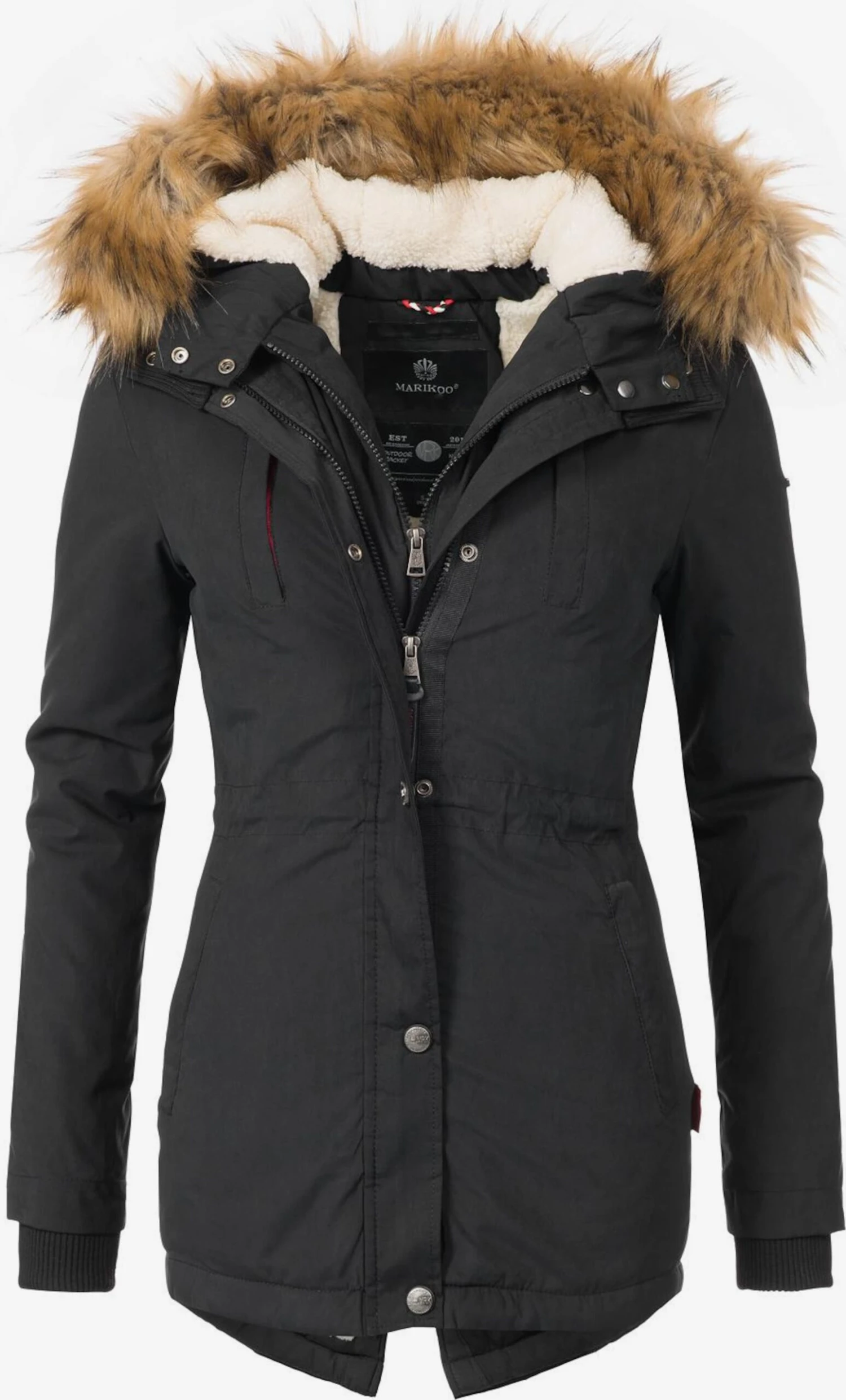 Marikoo Parkas Parka D’hiver Akira Femme Noir 1 Marikoo Parkas Parka D’hiver Akira Femme Noir