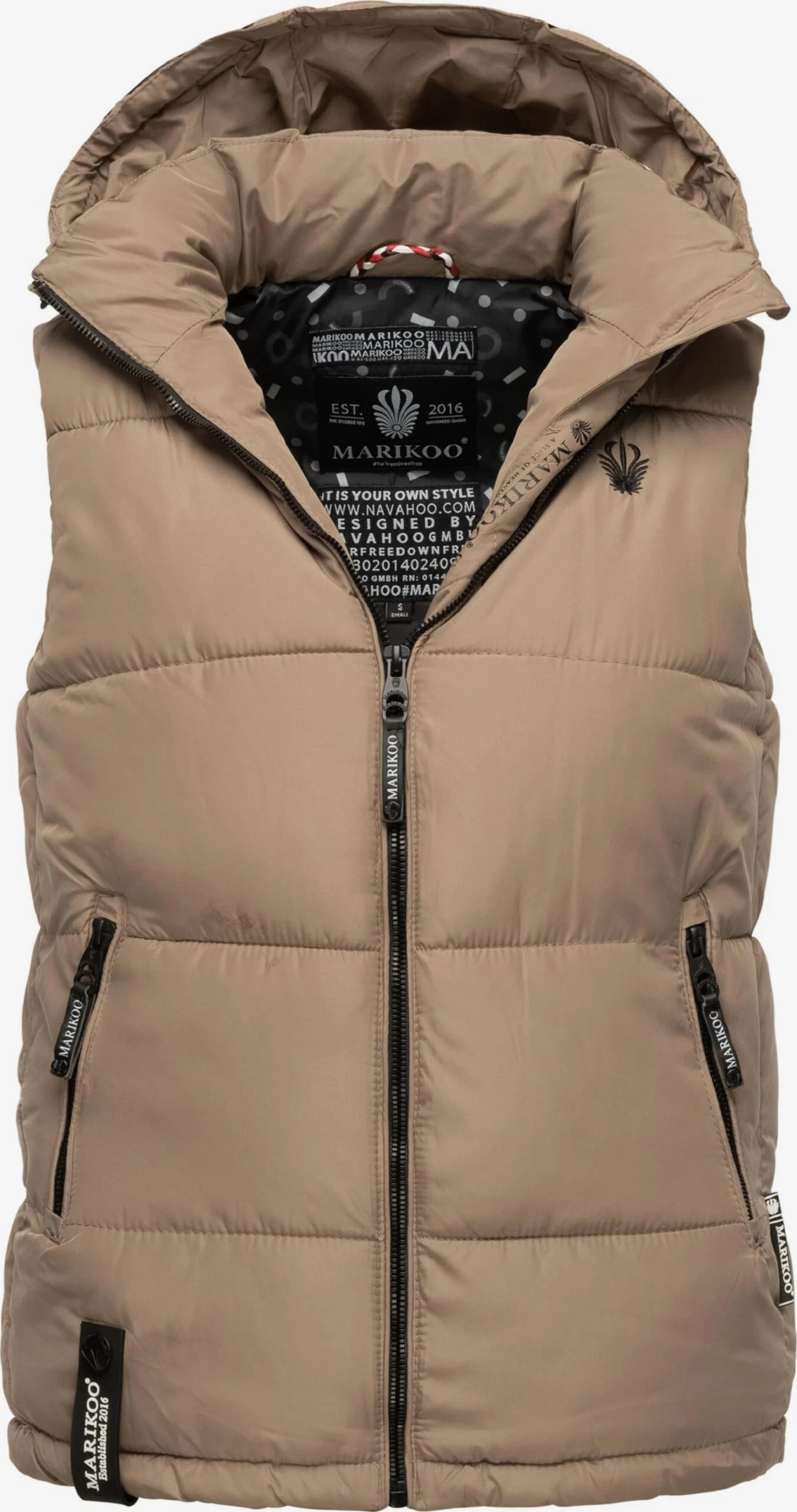 Marikoo Vestes Sans Manches Gilet Eisflöckchen Femme Marron 3 Marikoo Vestes Sans Manches Gilet Eisflöckchen Femme Marron – Image 3