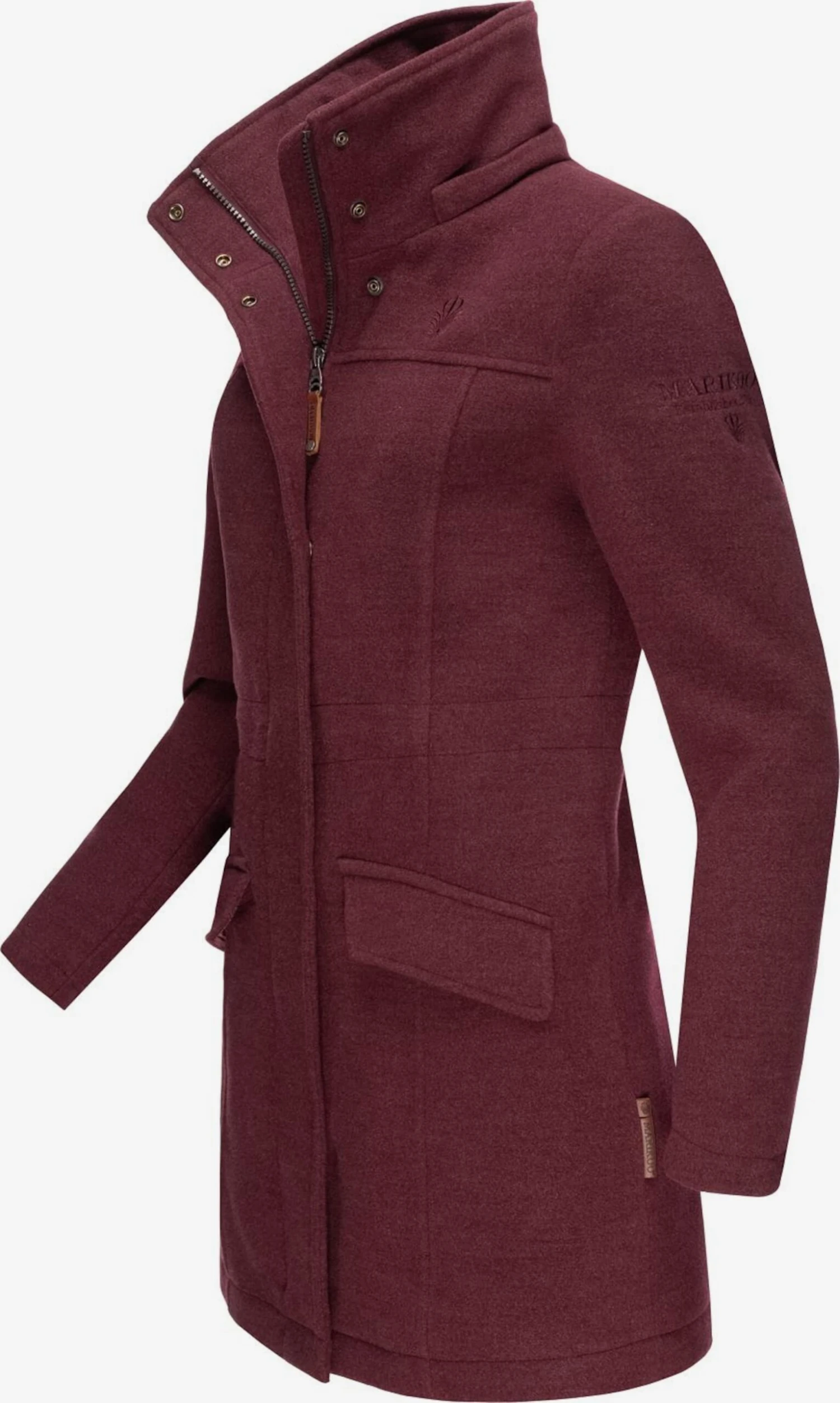 Marikoo Manteaux Dhiver Manteau D’hiver Femme Bordeaux 4 Marikoo Manteaux Dhiver Manteau D’hiver Femme Bordeaux – Image 4