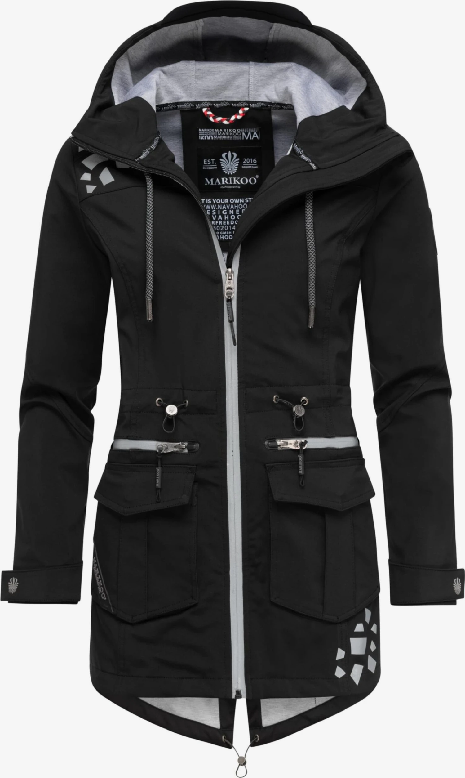 Marikoo Vestes Dextérieur Veste Fonctionnelle Ulissaa Femme Noir 2 Marikoo Vestes Dextérieur Veste Fonctionnelle Ulissaa Femme Noir – Image 2