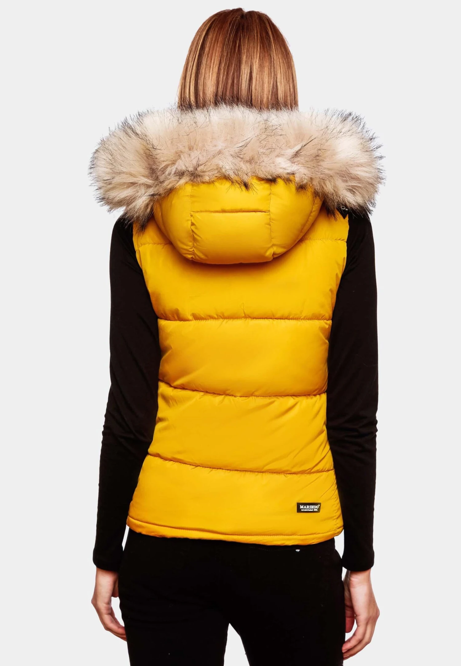 Marikoo Vestes Sans Manches Gilet Eisflöckchen Femme Jaune 9 Marikoo Vestes Sans Manches Gilet Eisflöckchen Femme Jaune – Image 9