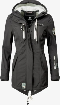 Marikoo Manteaux De Pluie Manteau Fonctionnel Zimtzicke Femme Gris Foncé