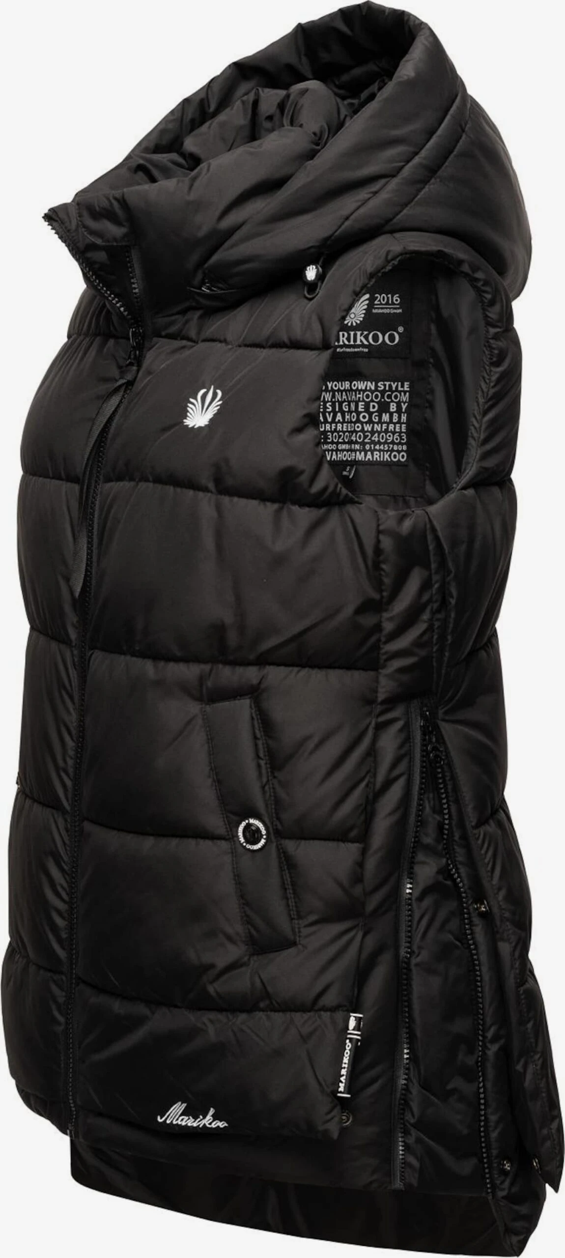 Marikoo Vestes Sans Manches Gilet Zarinaa Femme Noir 4 Marikoo Vestes Sans Manches Gilet Zarinaa Femme Noir – Image 4