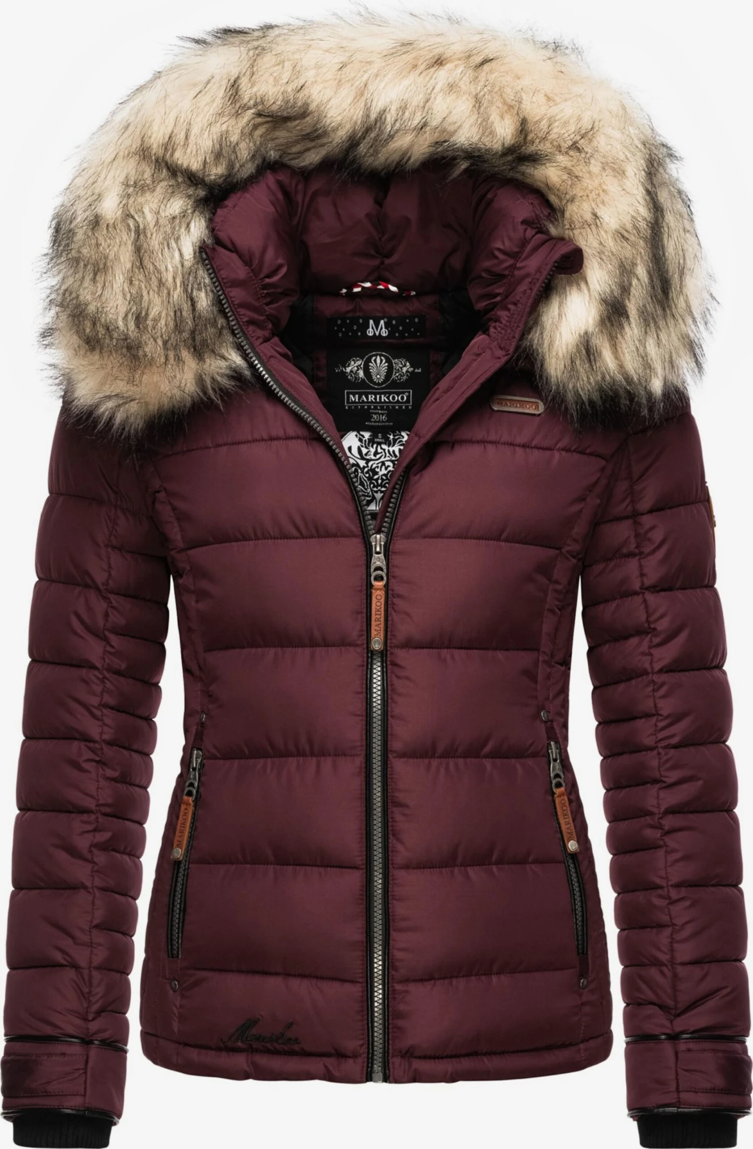Marikoo Vestes Dhiver Veste D’hiver Lerikaa Femme Bordeaux 1 Marikoo Vestes Dhiver Veste D’hiver Lerikaa Femme Bordeaux