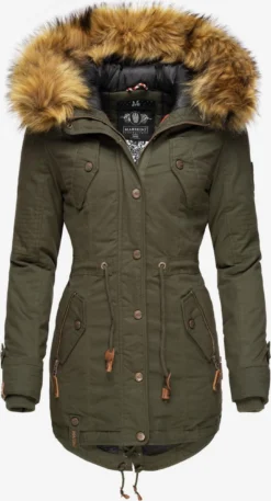 Marikoo Parkas Parka D’hiver Femme Kaki