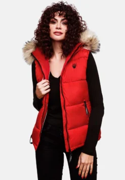 Marikoo Vestes Sans Manches Gilet Eisflöckchen Femme Rouge -Marikoo 489aa8395bded17624eb6e238556cc25 scaled