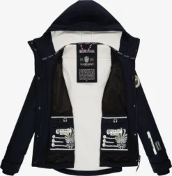 Marikoo Vestes De Mi-saison Veste Mi-saison Femme Bleu -Marikoo 4a77bea0d2f26dc9d8e4370767f184de