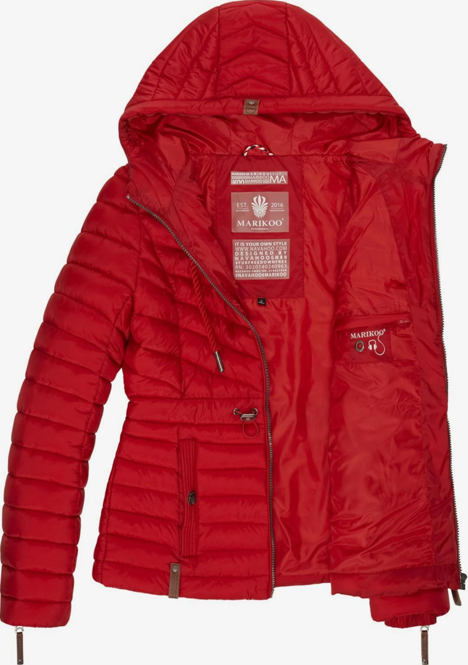 Marikoo Vestes De Mi-saison Veste Mi-saison Aniyaa Femme Rouge 3 Marikoo Vestes De Mi-saison Veste Mi-saison Aniyaa Femme Rouge – Image 3