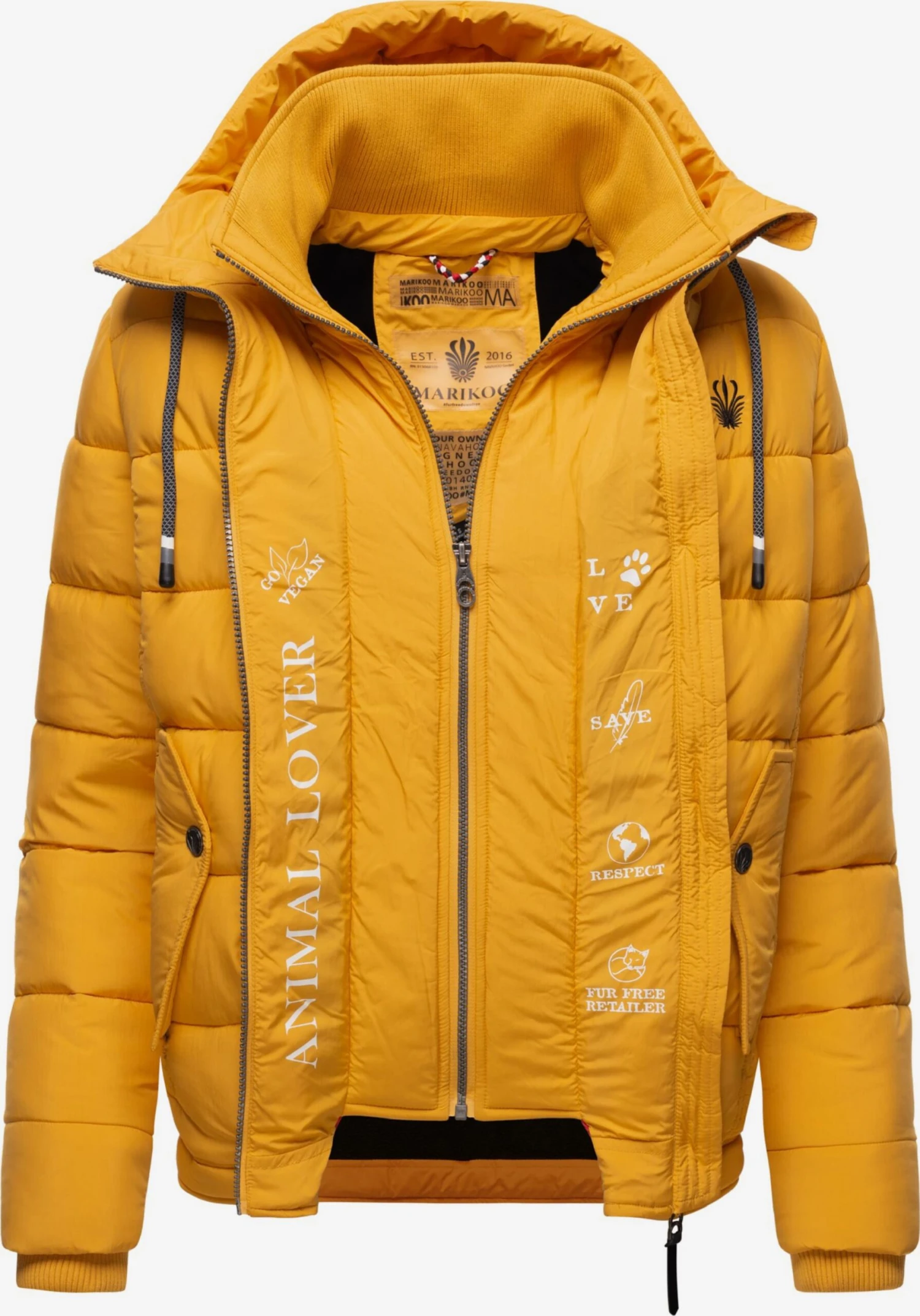 Marikoo Vestes Dhiver Veste D’hiver Taisaa Femme Jaune 5 Marikoo Vestes Dhiver Veste D’hiver Taisaa Femme Jaune – Image 5