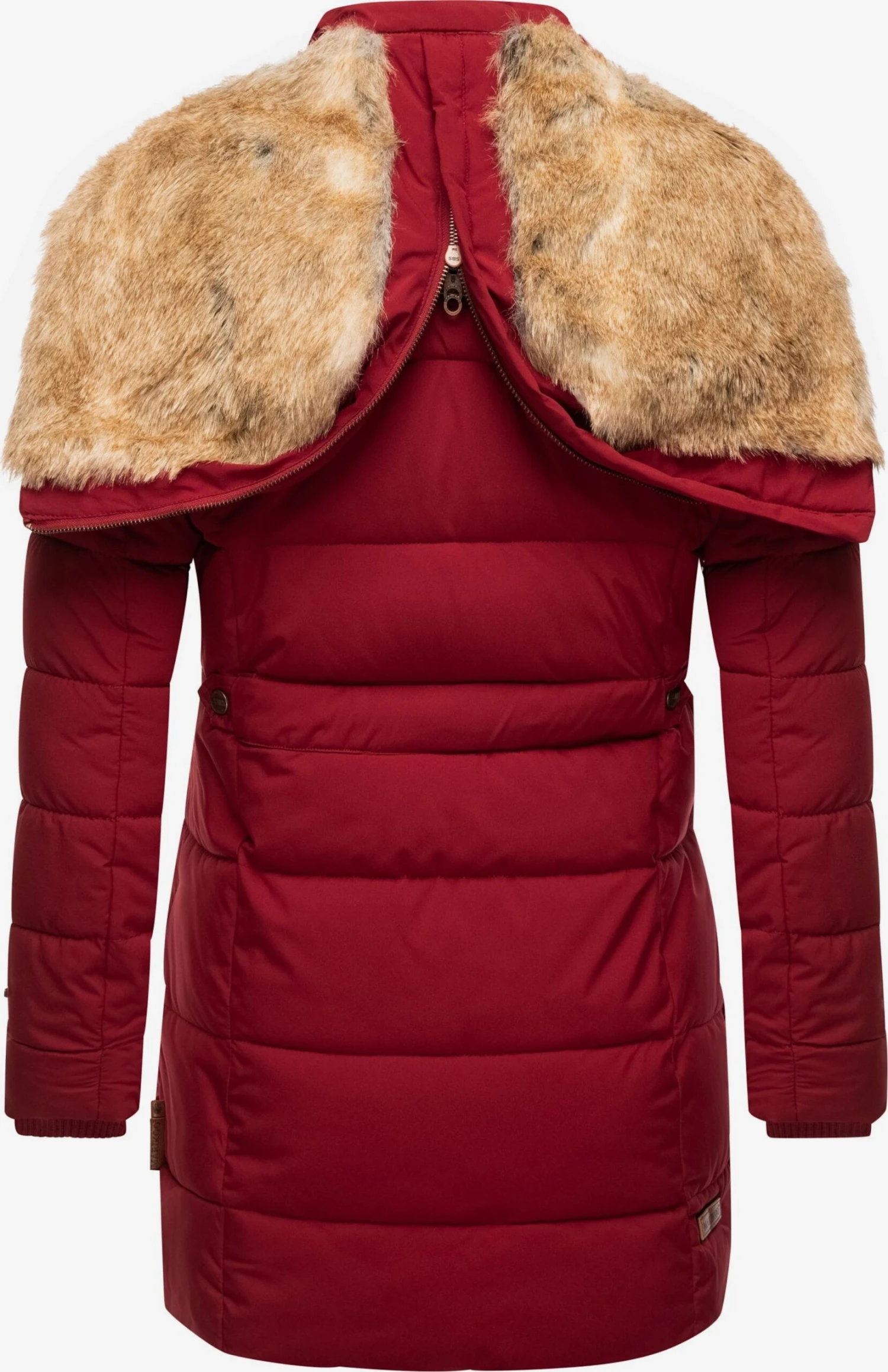 Marikoo Manteaux Courts Manteau D’hiver Femme Rouge Sang 3 Marikoo Manteaux Courts Manteau D’hiver Femme Rouge Sang – Image 3