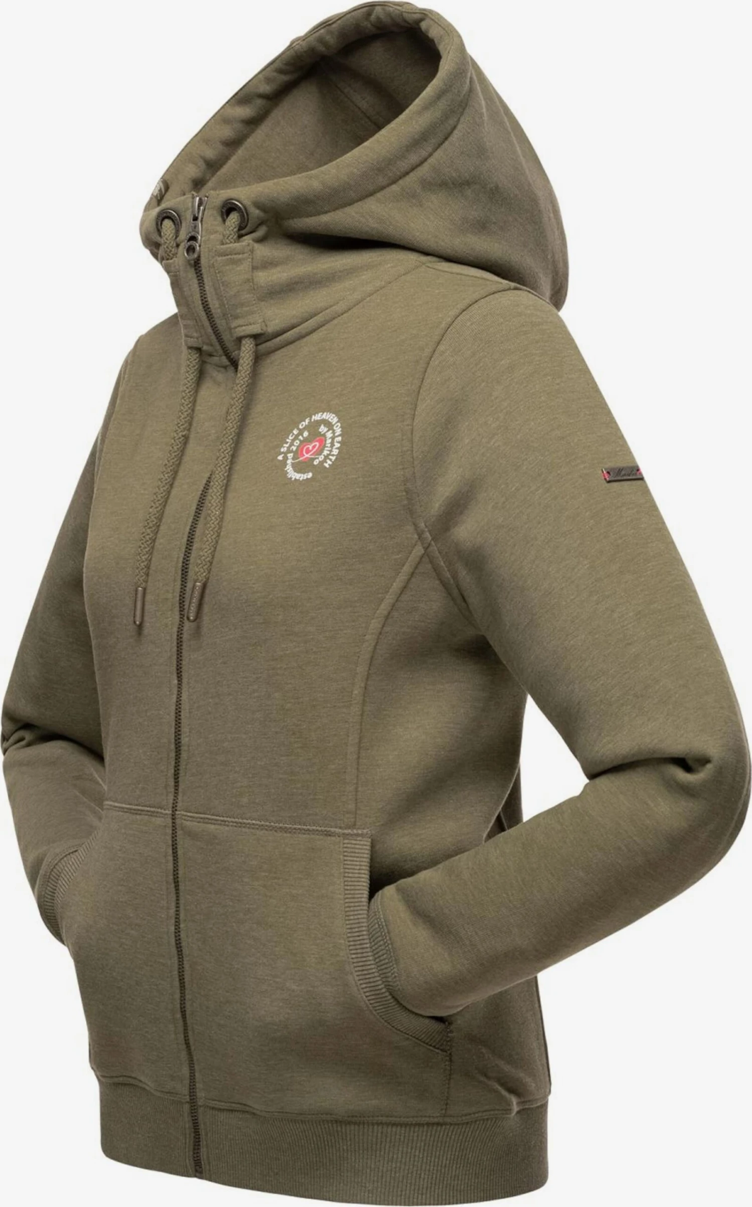 Marikoo Sweats Zippés Veste De Survêtement Setsunaa Femme Olive 2 Marikoo Sweats Zippés Veste De Survêtement Setsunaa Femme Olive – Image 2