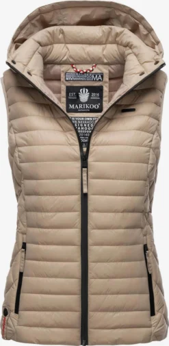 Marikoo Vestes Sans Manches Gilet Hasenpfote Femme Noisette
