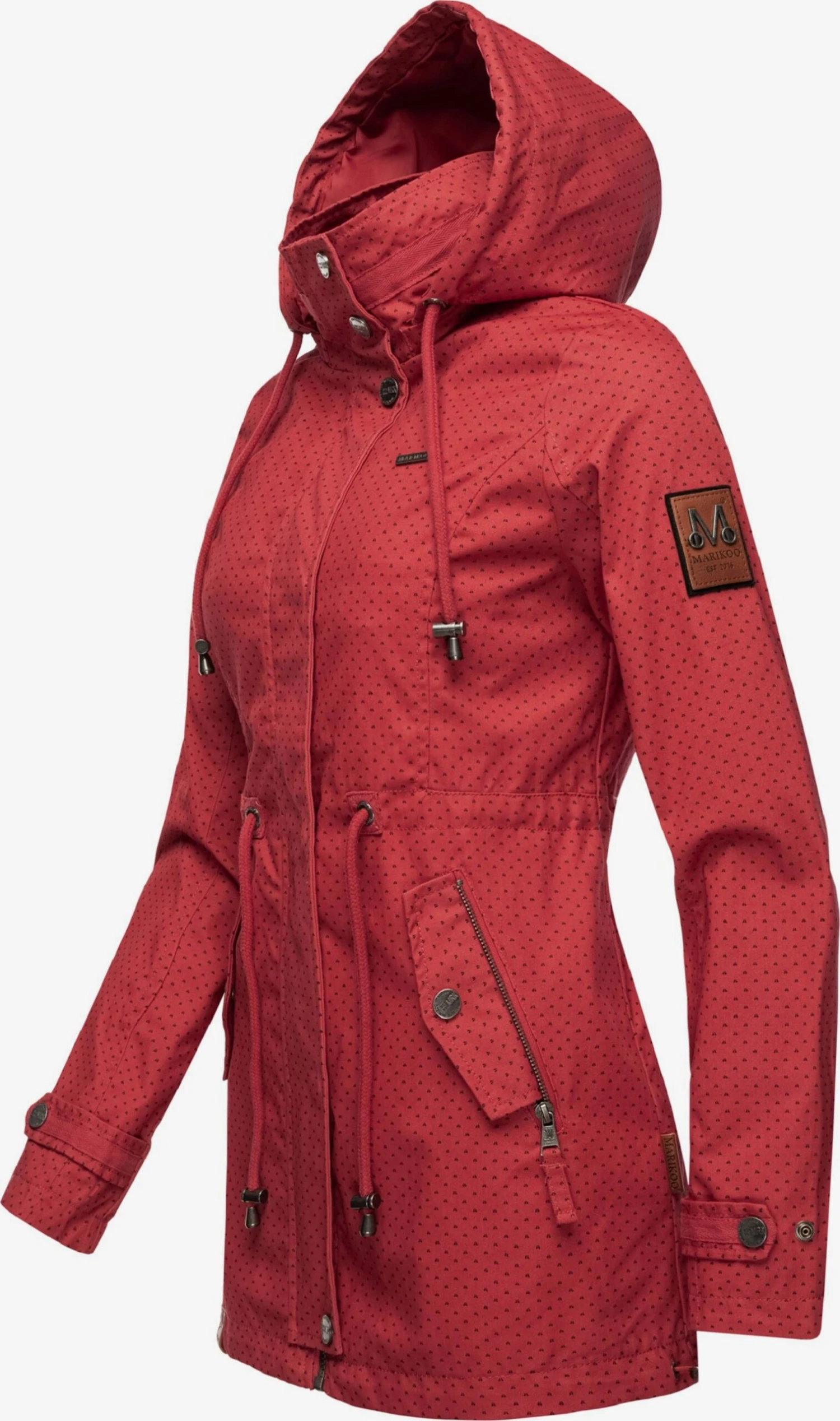 Marikoo Parkas Parka Mi-saison Nyokoo Femme Rouge / Bourgogne 2 Marikoo Parkas Parka Mi-saison Nyokoo Femme Rouge / Bourgogne – Image 2