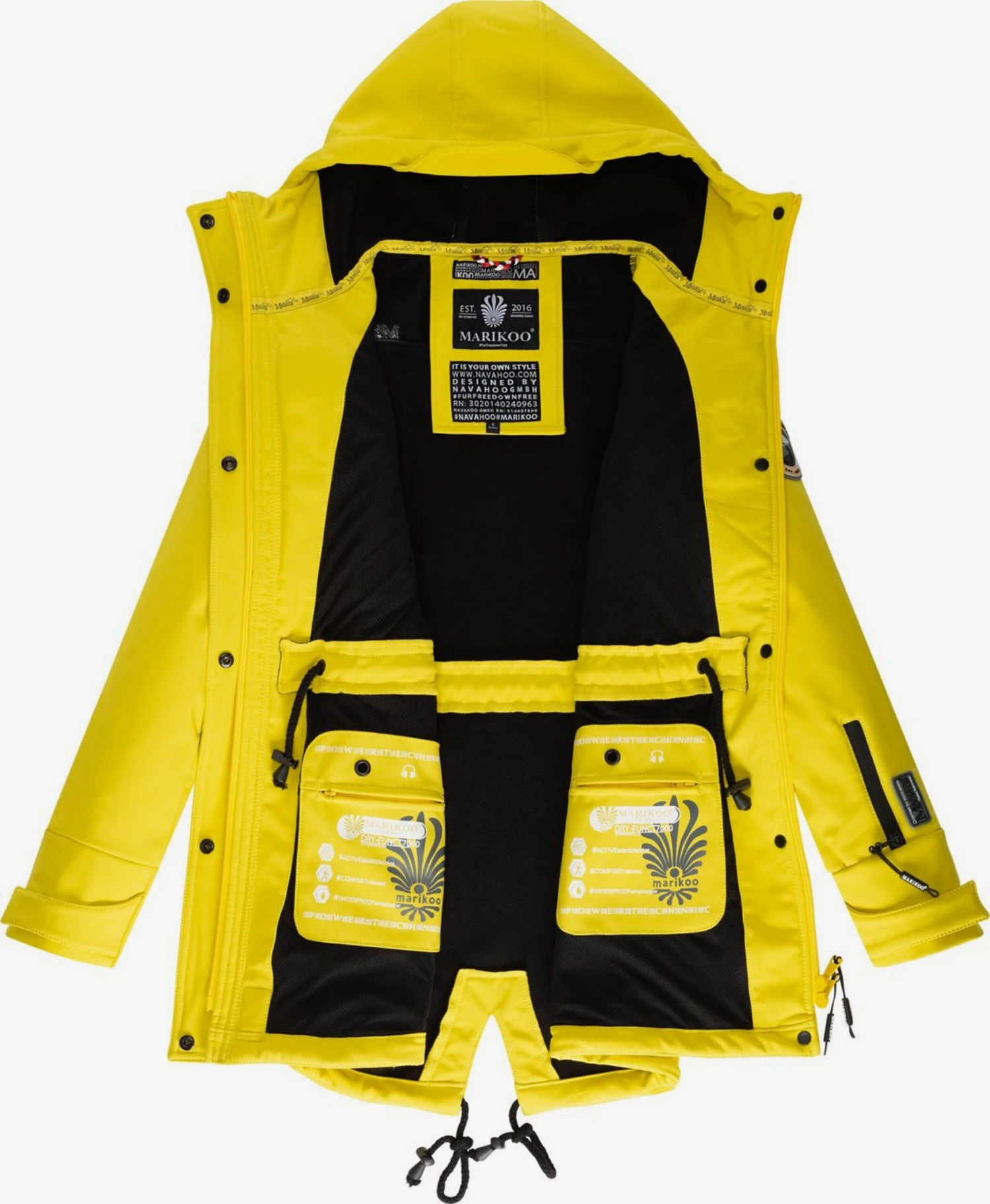 Marikoo Manteaux De Pluie Manteau Fonctionnel Zimtzicke Femme Jaune 4 Marikoo Manteaux De Pluie Manteau Fonctionnel Zimtzicke Femme Jaune – Image 4