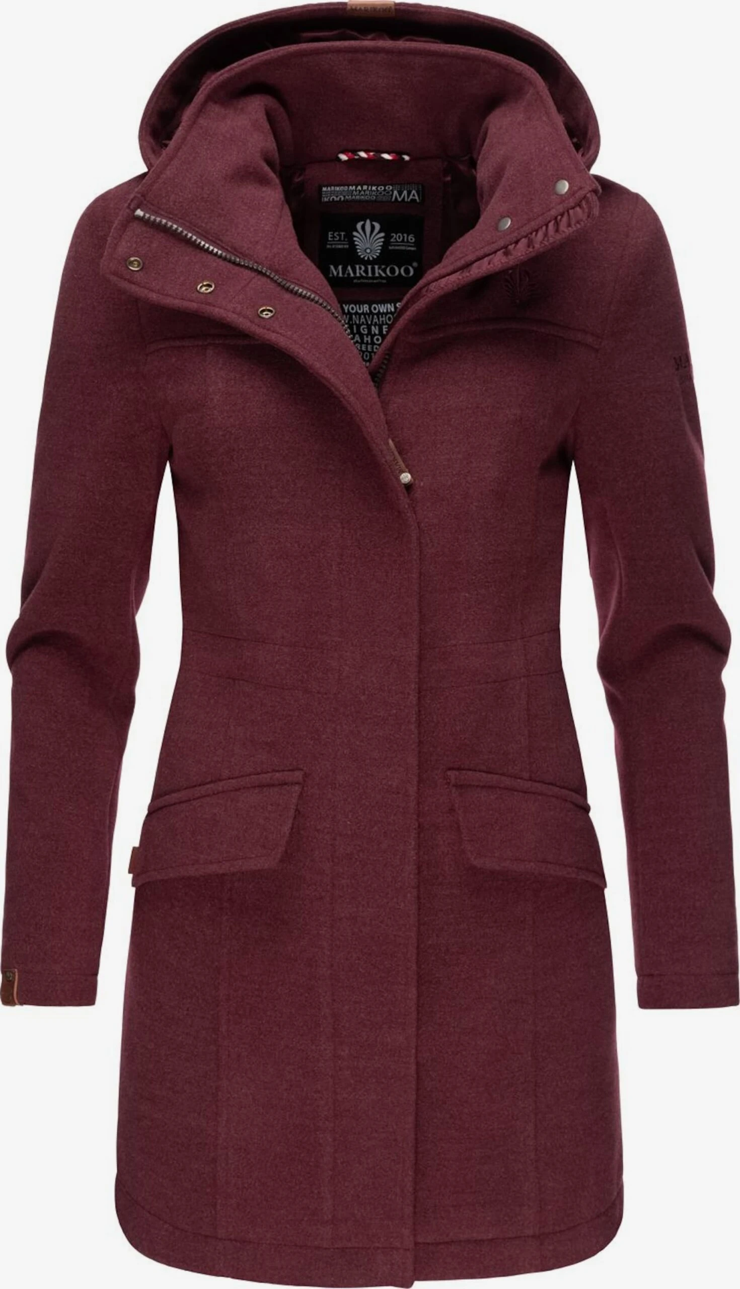 Marikoo Manteaux Dhiver Manteau D’hiver Femme Bordeaux 1 Marikoo Manteaux Dhiver Manteau D’hiver Femme Bordeaux