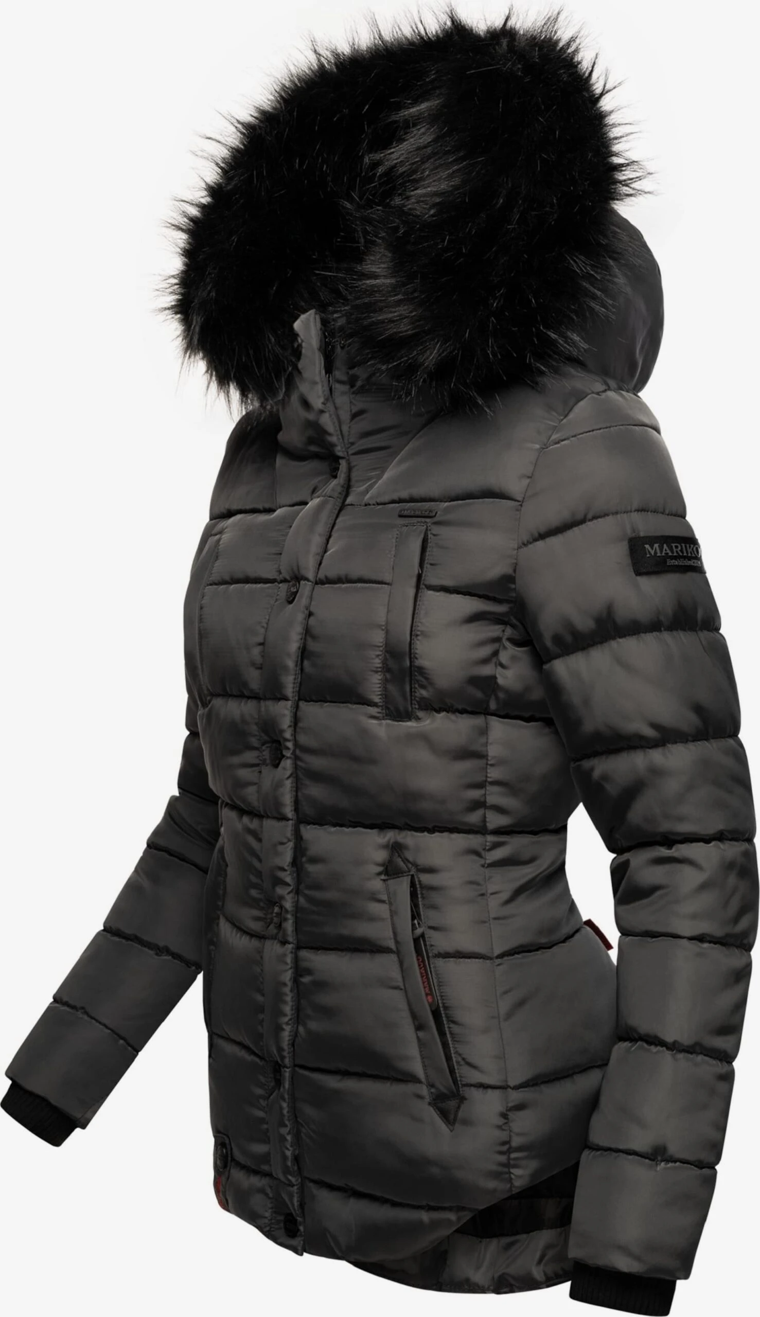 Marikoo Vestes Dhiver Veste D’hiver Lotusblüte Femme Taupe 2 Marikoo Vestes Dhiver Veste D’hiver Lotusblüte Femme Taupe – Image 2