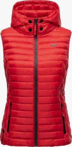 Marikoo Vestes Sans Manches Gilet Hasenpfote Femme Rouge