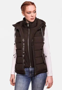 Marikoo Vestes Sans Manches Gilet Taisaa Femme Brun Foncé -Marikoo 622cbb5ac19925c657e73ab218087736 scaled