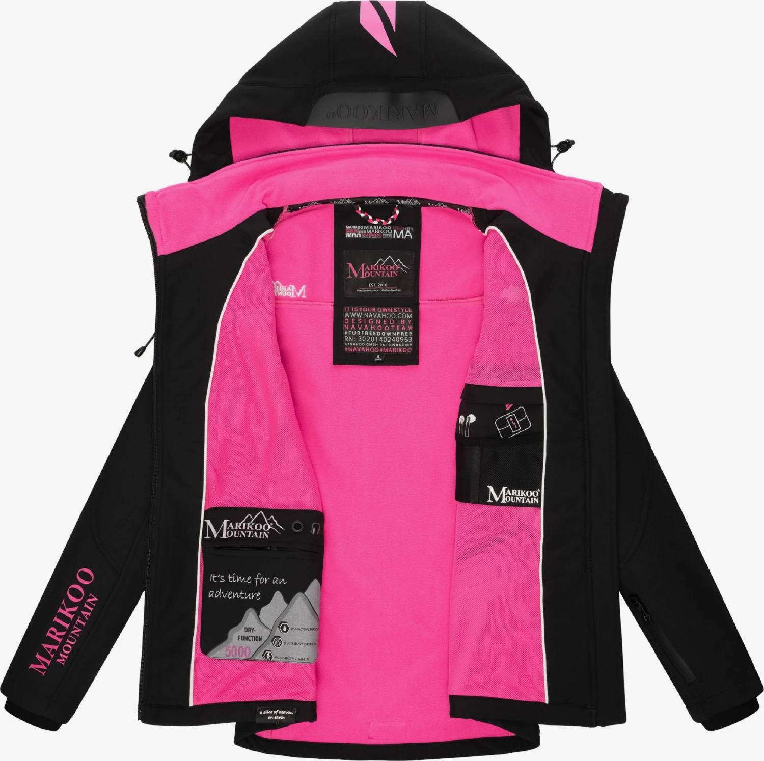 Marikoo Vestes Dhiver Veste D’hiver Femme Noir 5 Marikoo Vestes Dhiver Veste D’hiver Femme Noir – Image 5